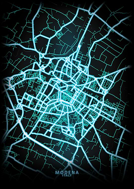 Modena Italy City Map