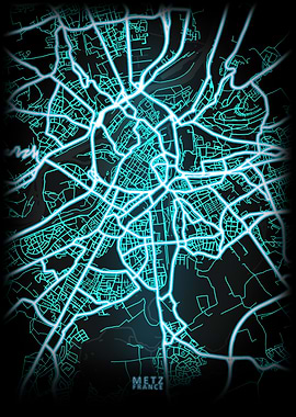 Metz France City Map