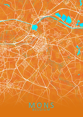 Mons Belgium City Map