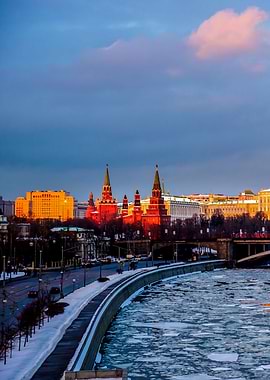 Moscow Kremlin At Sunset 1