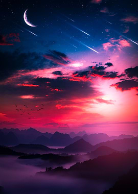 Falling stars artwork