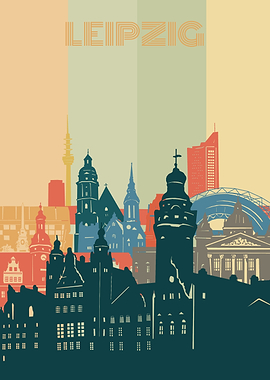 leipzig city retro