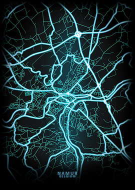 Namur Belgium City Map