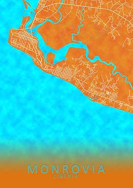 Monrovia Liberia City Map