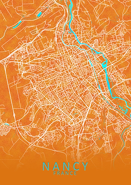 Nancy France City Map