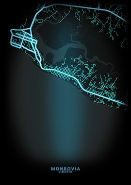 Monrovia Liberia City Map