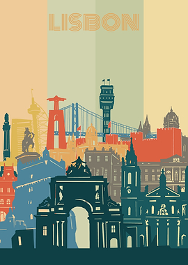 lisbon city retro