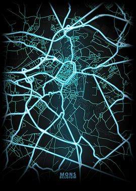 Mons Belgium City Map