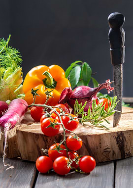 fresh vegetables kitchen