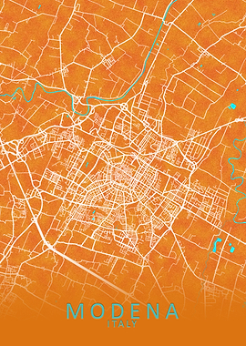 Modena Italy City Map