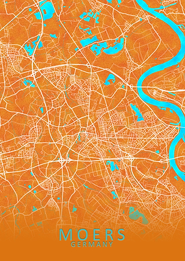 Moers Germany City Map