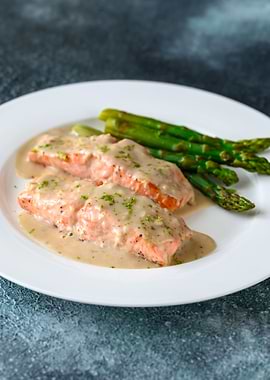 Coconut milk salmon
