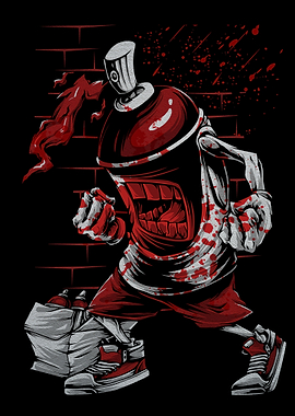 Skater Spray Paint Man