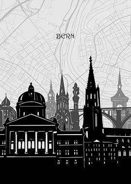 bern cityscape map