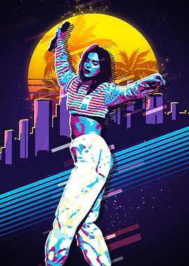 Dua Lipa poster retro