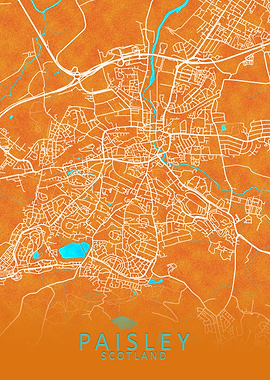 Paisley Scotland City Map