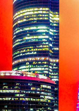 Violet Skyscrapers Left