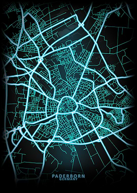 Paderborn Germany City Map