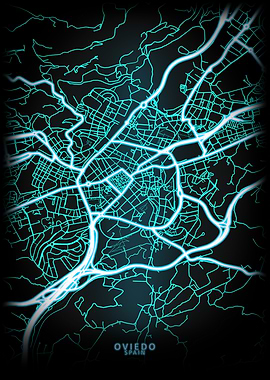 Oviedo Spain City Map