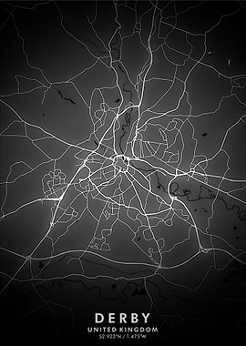 Derby Map Posters