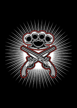 weapon gun and knuckle