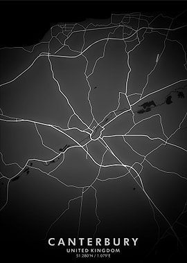 Canterbury Map Posters