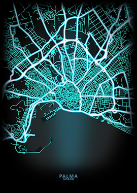 Palma Spain City Map