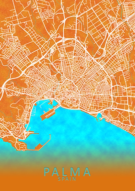 Palma Spain City Map