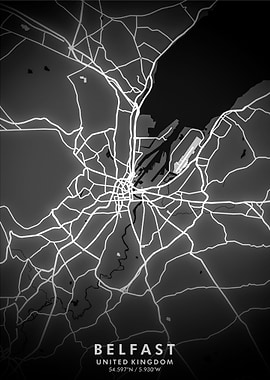 Belfast Map Posters