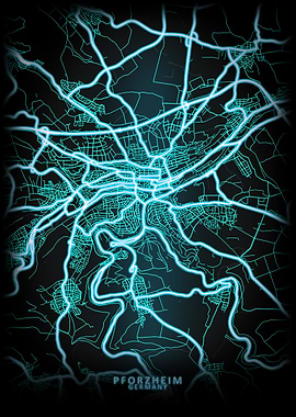Pforzheim Germany City Map
