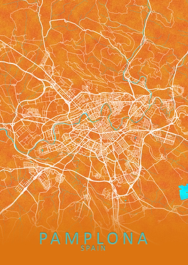Pamplona Spain City Map