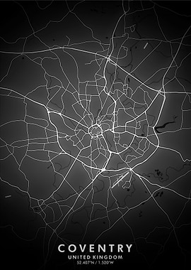 Coventry Map Posters