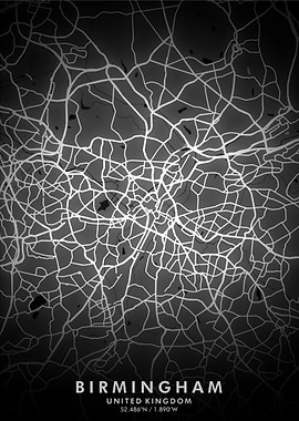 Birmingham Map Posters