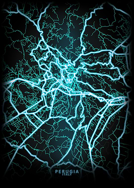 Perugia Italy City Map