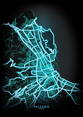 Palermo Italy City Map
