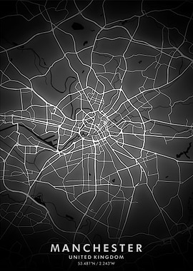 Manchester Map Posters