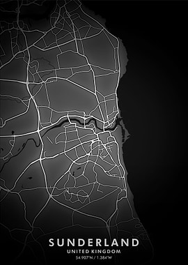 Sunderland Map Posters