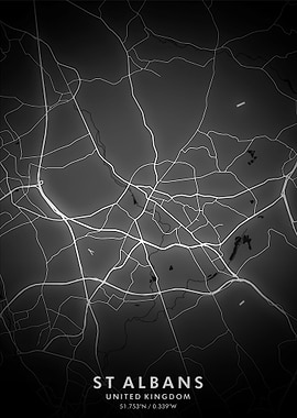 St Albans Map Posters
