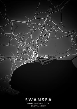 Swansea Map Posters