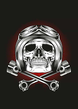 skull motor cycle