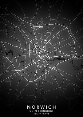 Norwich Map Posters