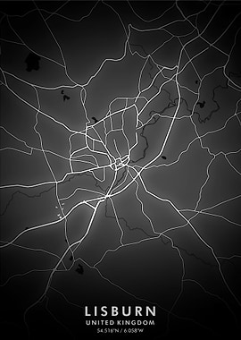 Lisburn Map Posters