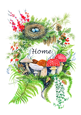 Cozy Woodland Home Wreath