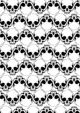 Skulls seamless pattern