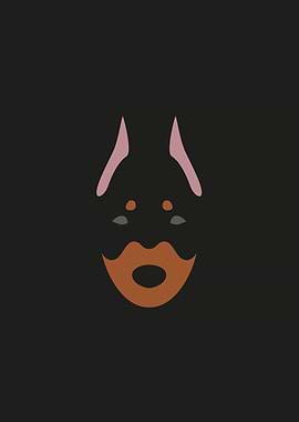 Dobermann dog illustration