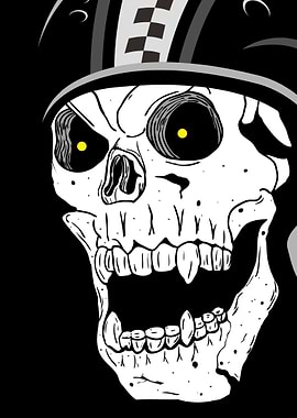 Vintage Biker Skull