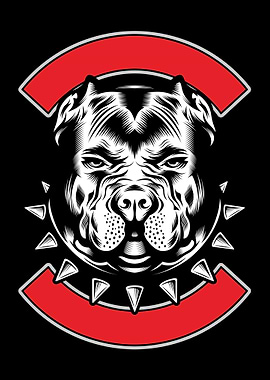 Mean Bulldog Mascot Illust