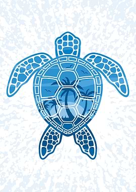 Tropical Island Sea Turtle