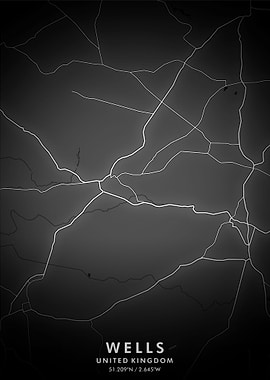Wells Map Posters