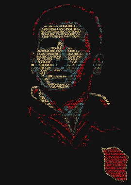 Cantona Text Art Man Utd
